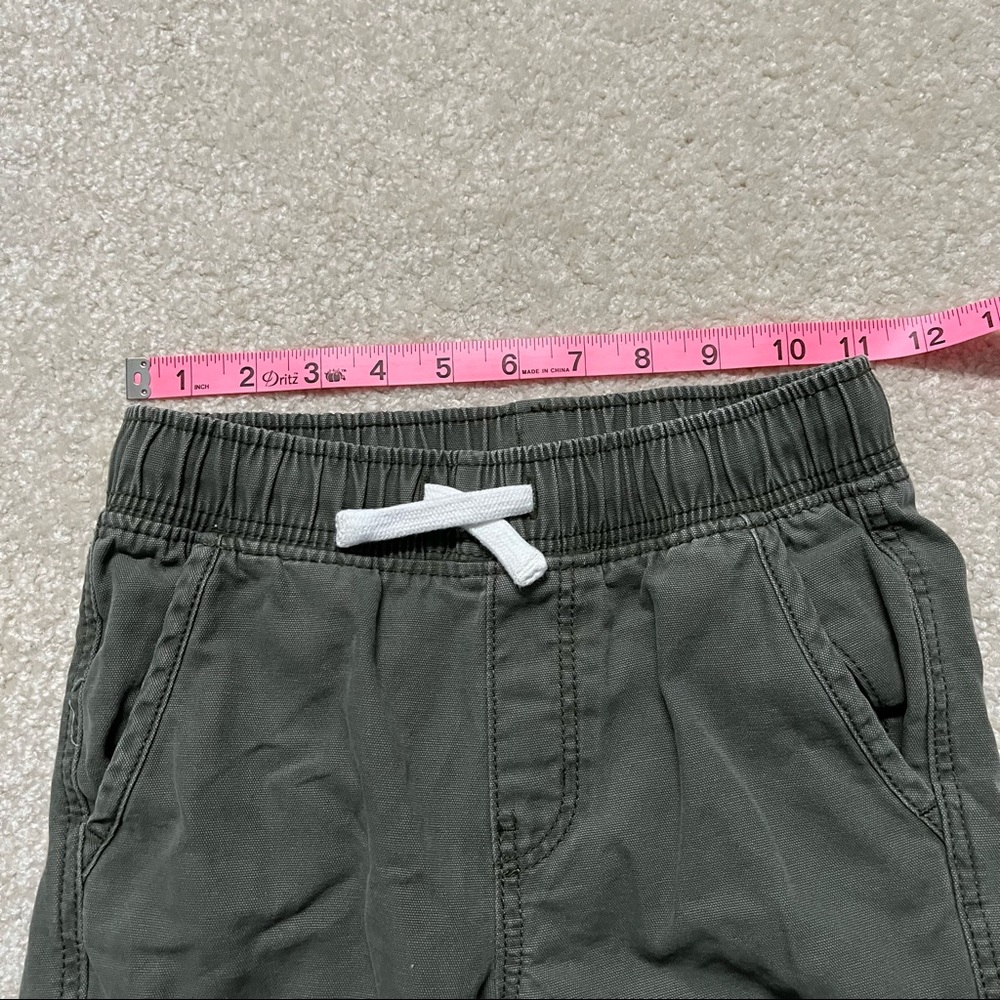H&M Green Pull On Elastic Waist Cotton Cargo Pants Boys Size 6-7 - Picture 3 of 7
